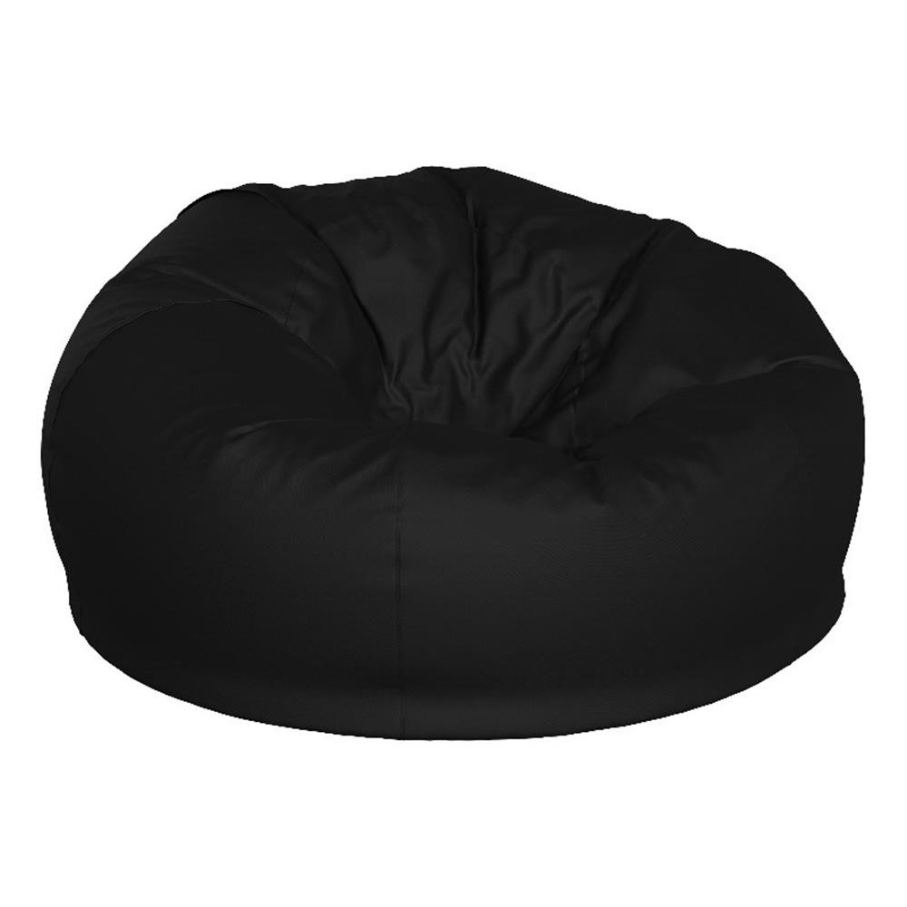Flash Furniture Oversized Solid Black Refillable Bean Bag Chair for All Ages