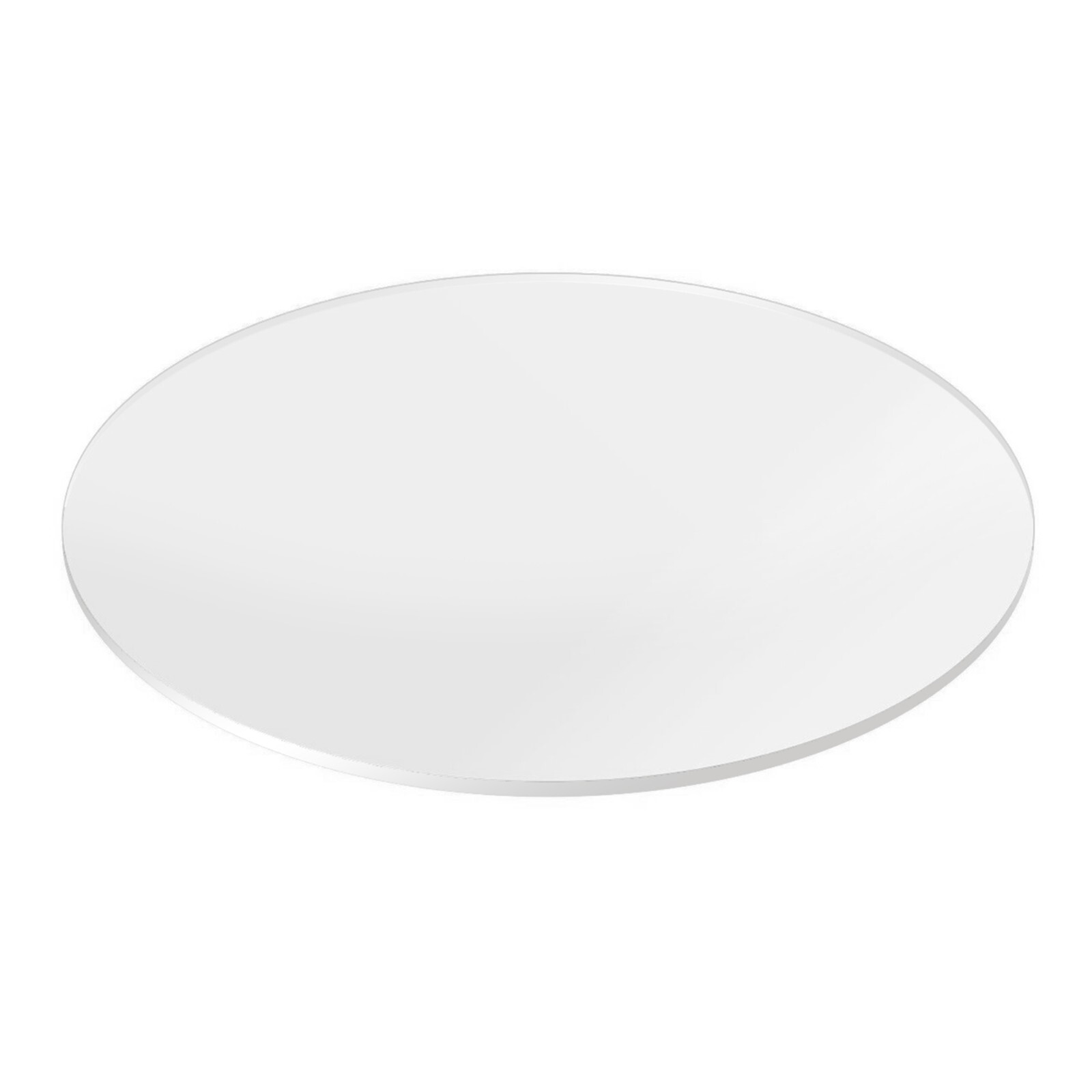Plexiglass Table Top 1/2″ (12mm) Thick Clear Round Acrylic Table Top w Flat Edge