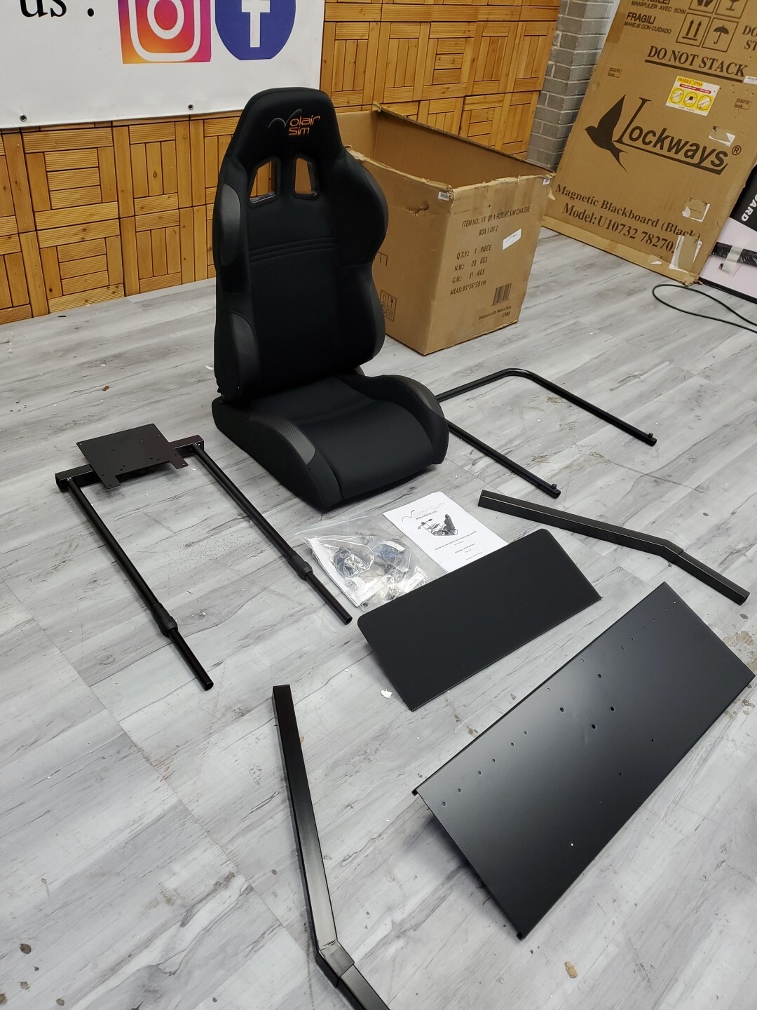 Volair Sim Universal Flight or Racing Simulator Cockpit -BOX 1 of 2 NOT COMPLETE