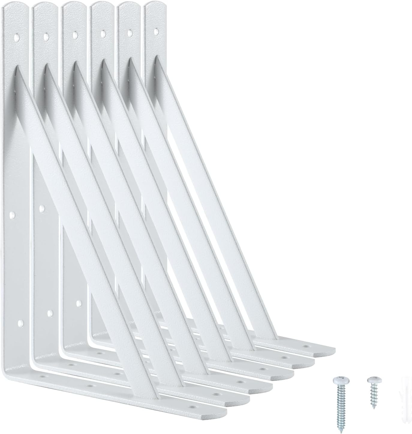 Heavy Duty Shelf Brackets 12 X 8 Inches, Metal Shelves Supports, Load Capacity: