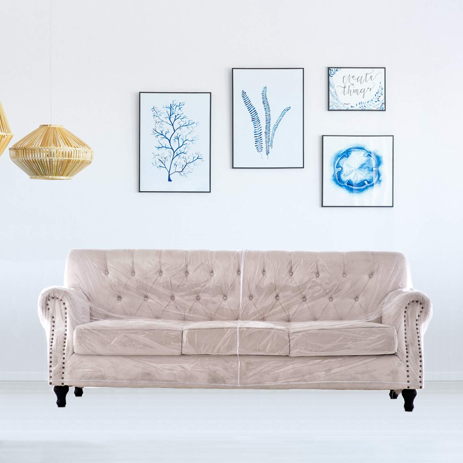 Plastic Thicker Clear Heavyduty Waterproof Sofa/couch Cover Protection Against P