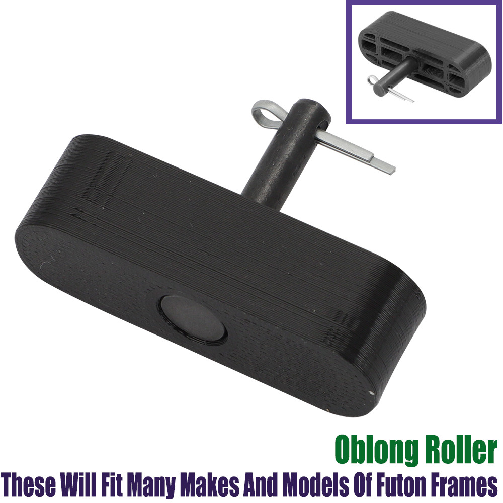 Futon Frame Oblong Roller Sold Each ,Slider – Glider – Dowel – Hardware Part 3D