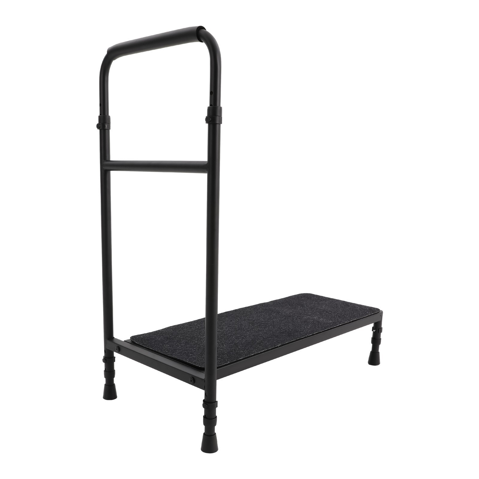 Bedside Step Stool Large Adjustable Height with Stable Assist Rail Bed Step