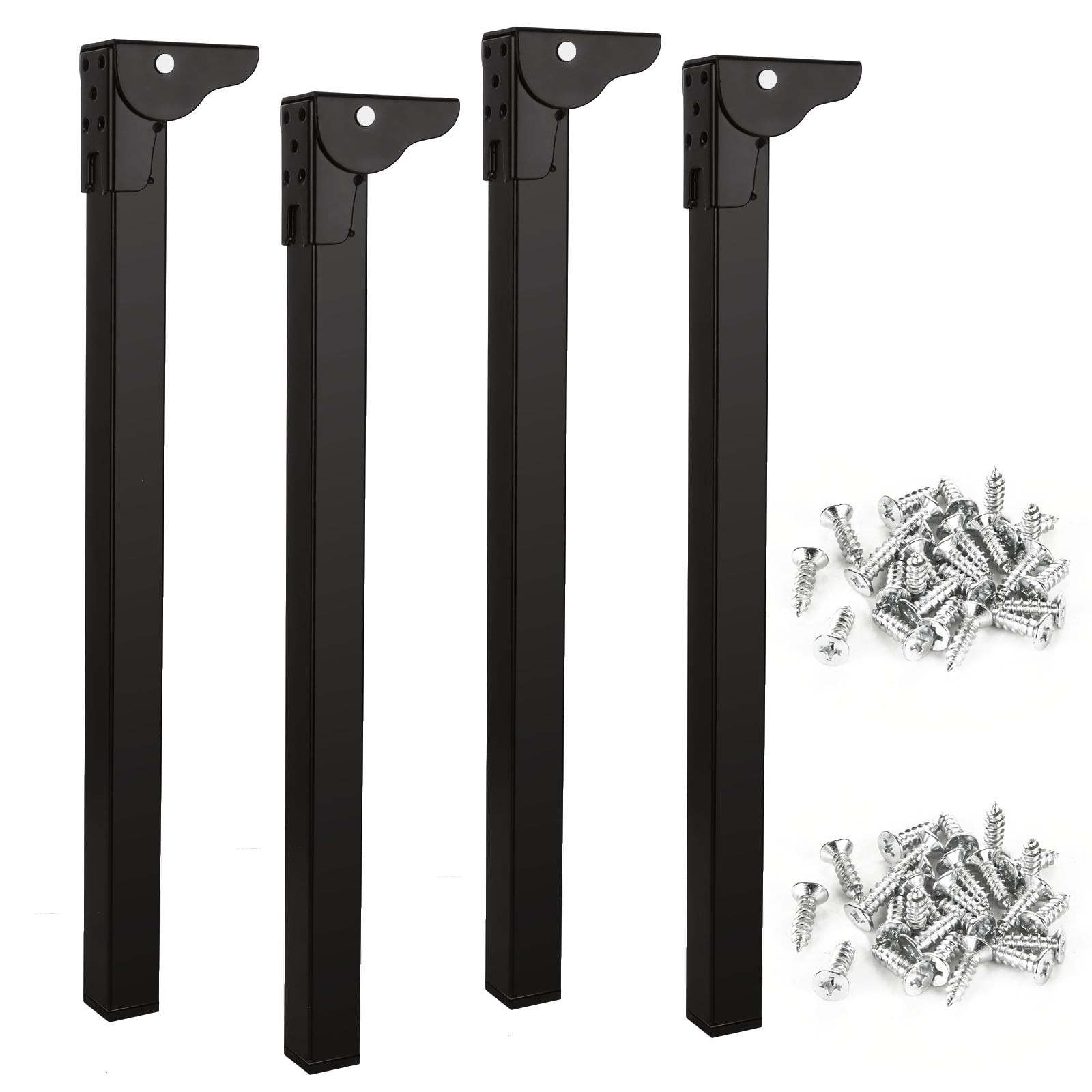 4 Pack 400mm / 16 inch Folding Table Legs Metal Foldable Furniture Legs