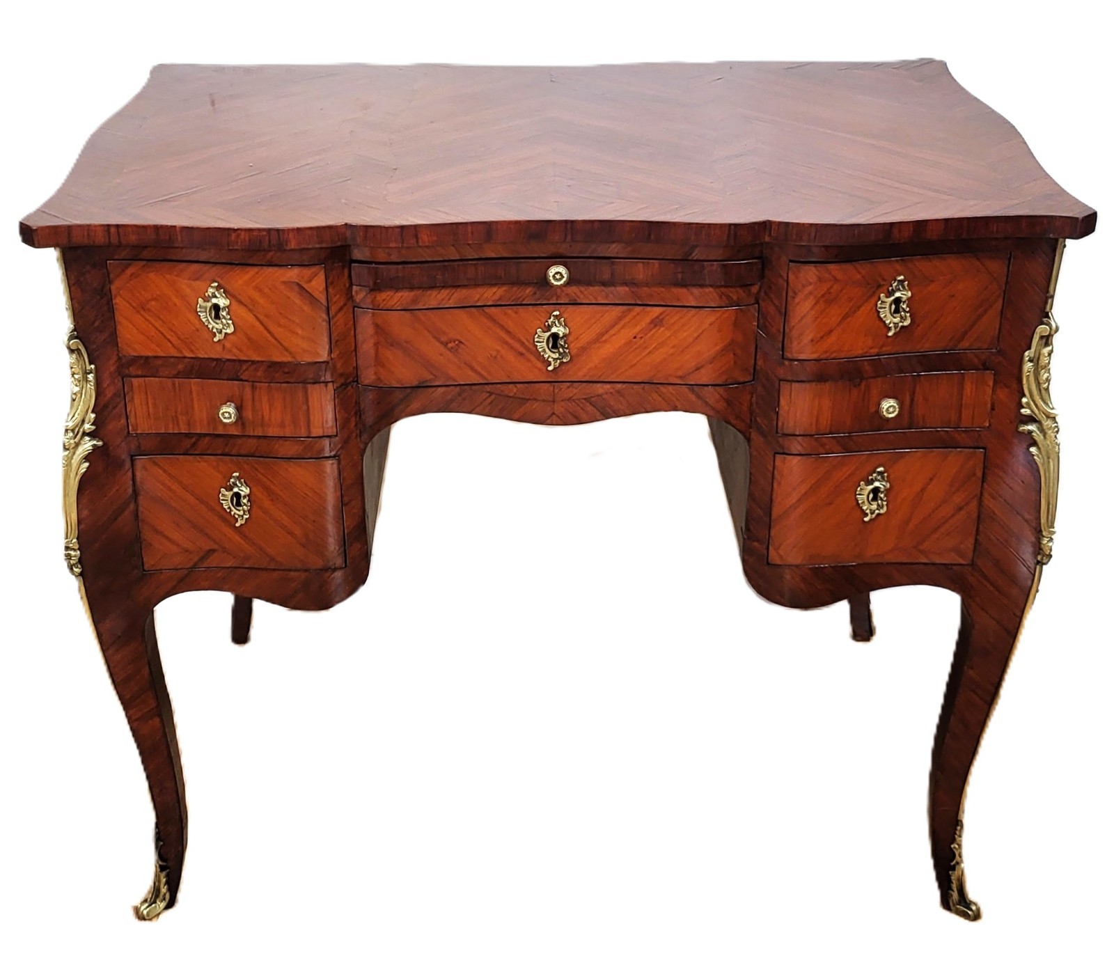 Antique FRENCH 19th C Louis XV Satinwood & Bronze Mounted LADY’S Writing DESK