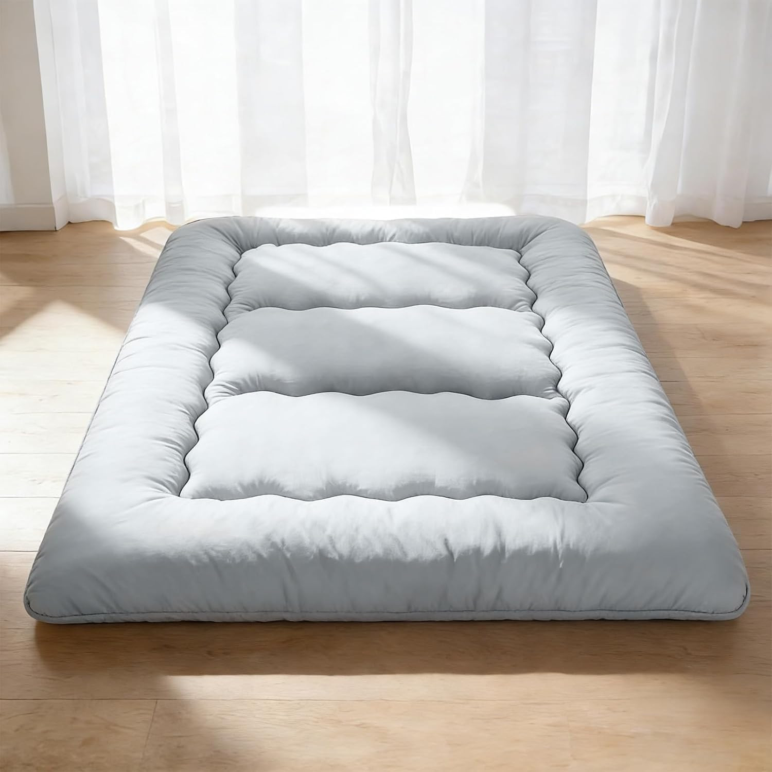 4-Inch Twin Tatami Mattress, Japanese Futon Foldable Mattress with Removable Was
