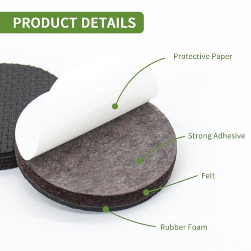 Non Slip Furniture Pads 16 PCS 2” Round – Anti Slip Round 2 inch 16PACK