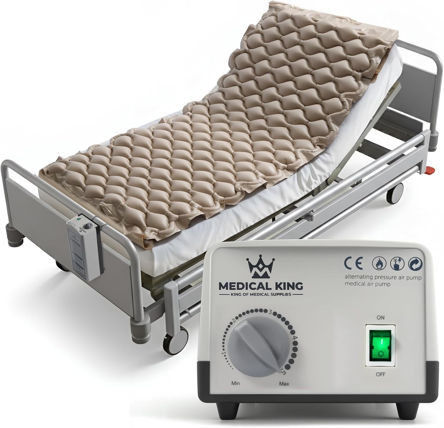 Alternating Air Pressure Mattress Pad with Quiet Pump for Hospital & Home Use