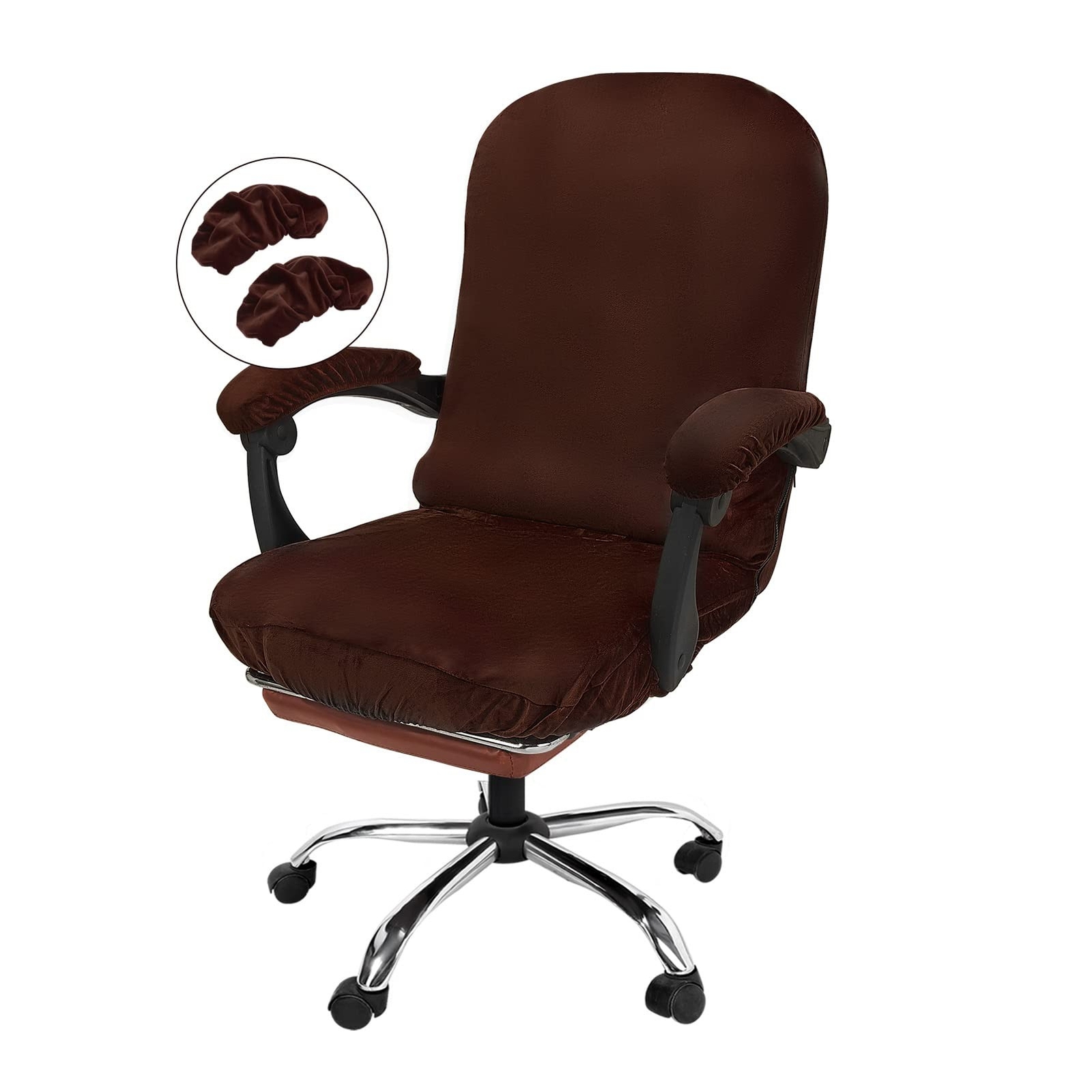 Office Chair Cover with Armrest Covers Velvet Computer Chair Cover Thick Stre…