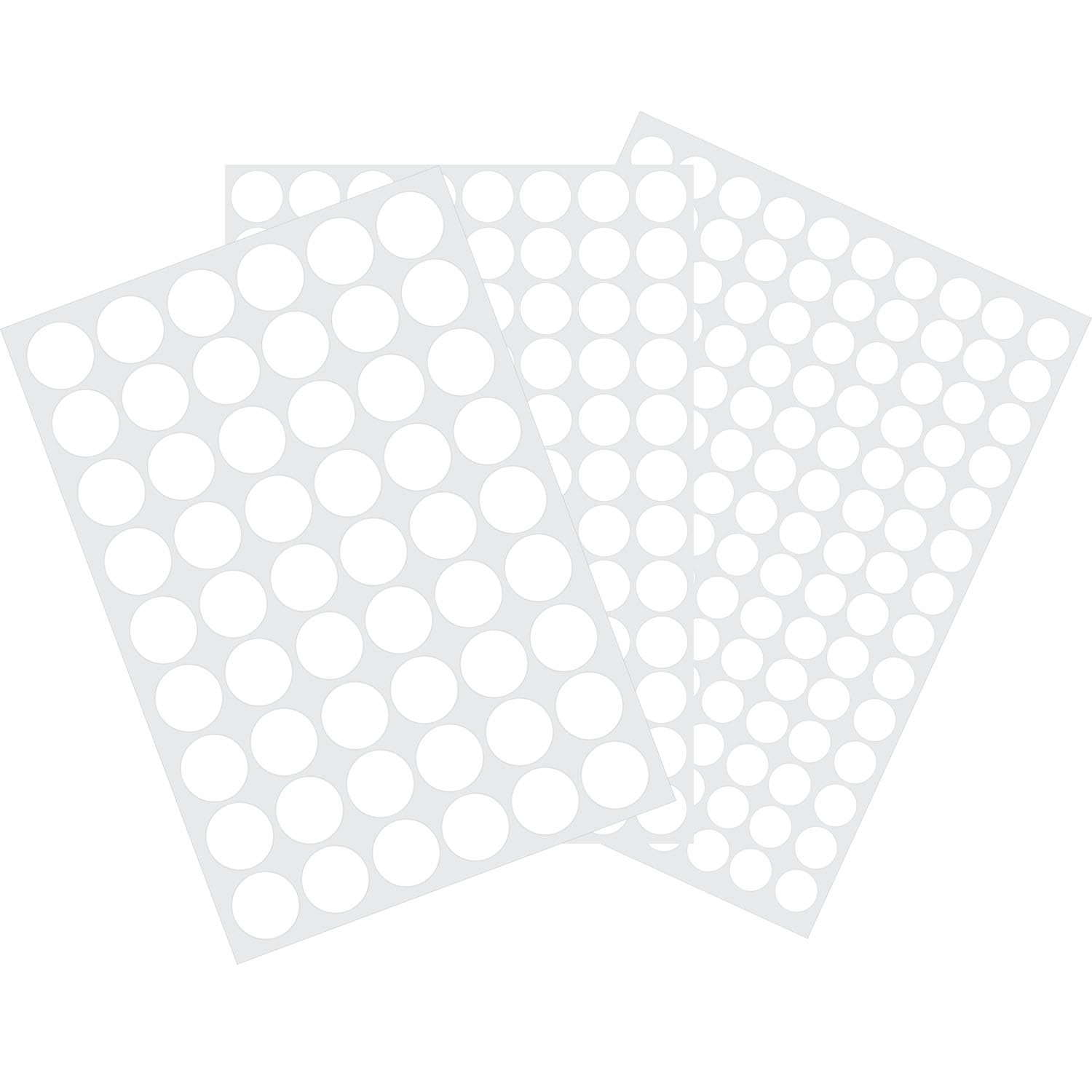 3 Sheets 290 Pcs Screw Hole Cover Stickers, 12 mm/15 mm/21 mm White Screw Cov…