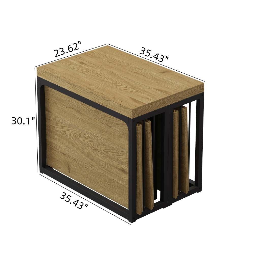 23.62″- 118″Modern Extendable Dining Table,Seats 2-10 People