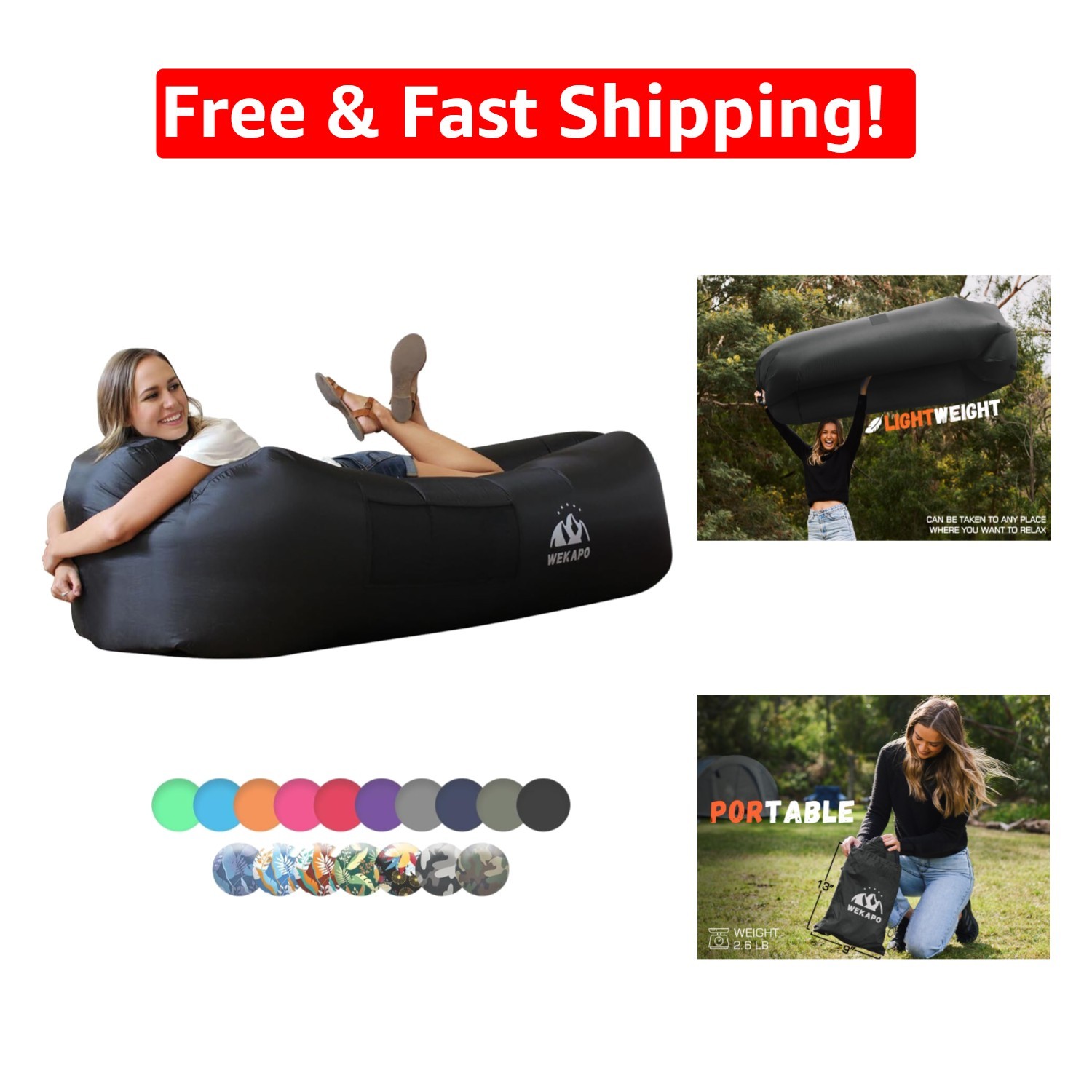 Ultimate Portable Air Lounger Sofa – Waterproof Inflatable Chair with Carry Bag