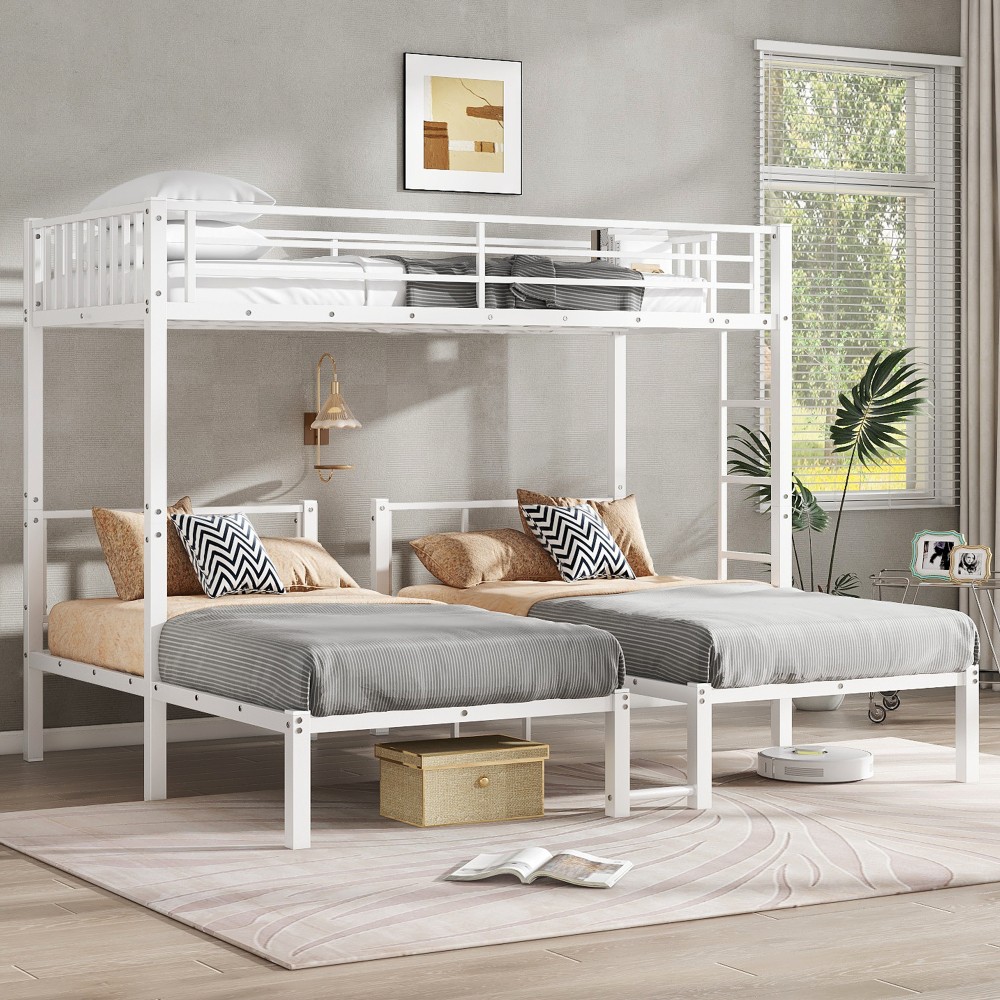 Twin over Twin & Twin Bunk Beds for 3, Twin XL over Twin & Twin Bunk Bed