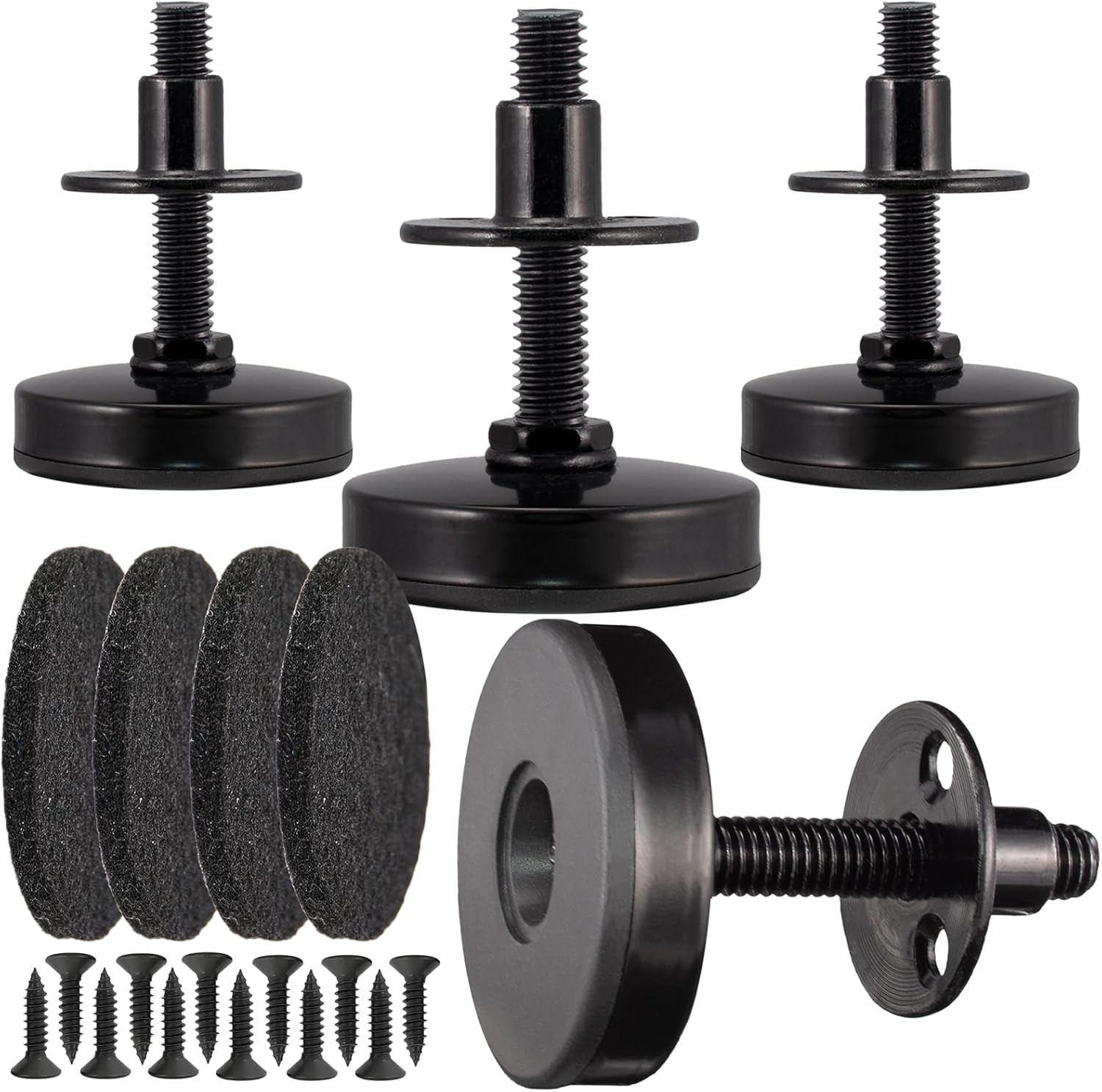 3/8-16 Heavy Duty Leveling Feet, 1600LB Furniture Levelers (4PK) | Ideal for Slo