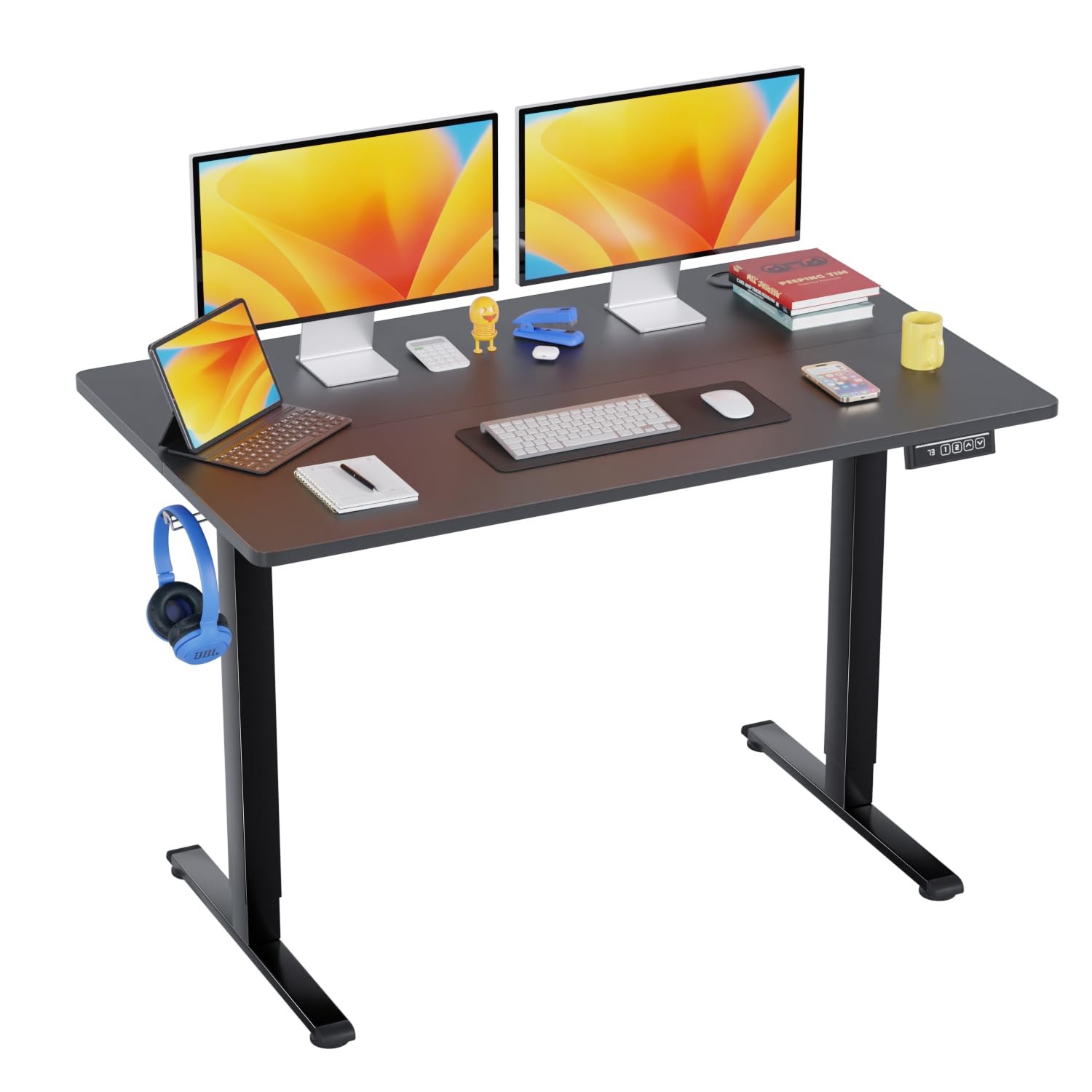 PayLessHere 48 Inch Adjustable Height Standing Desk Computer Desk with Large Spa