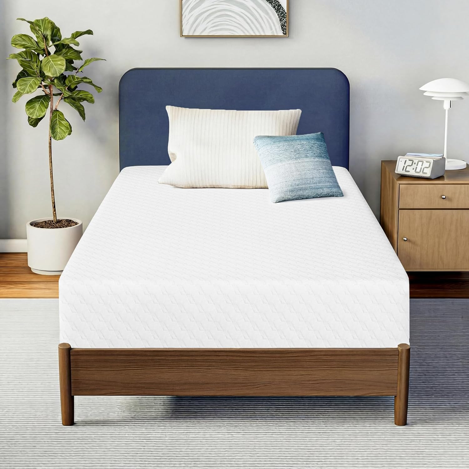 Twin Inch Cooling Gel Memory Foam Mattress Pressure Relief | Medium Feel, Remov