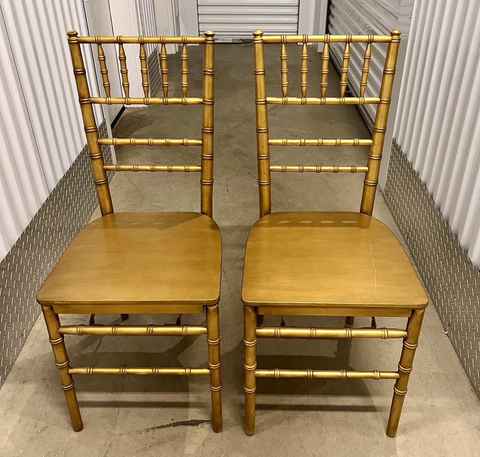 Set Of 2 Hillsdale Furniture LLC Ballroom Furniture Foldable Gold Color Chairs