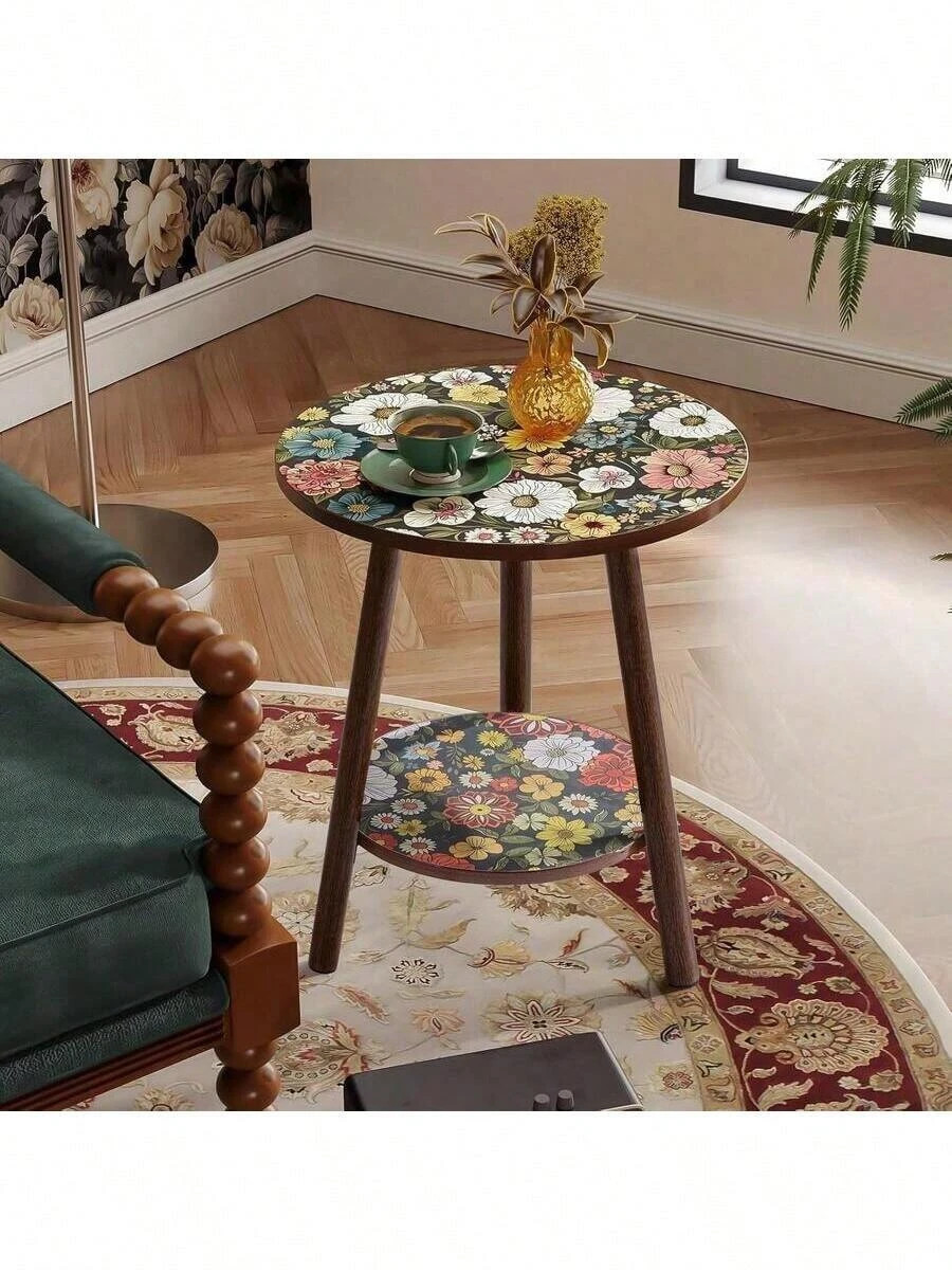 Mandala Round End Table
