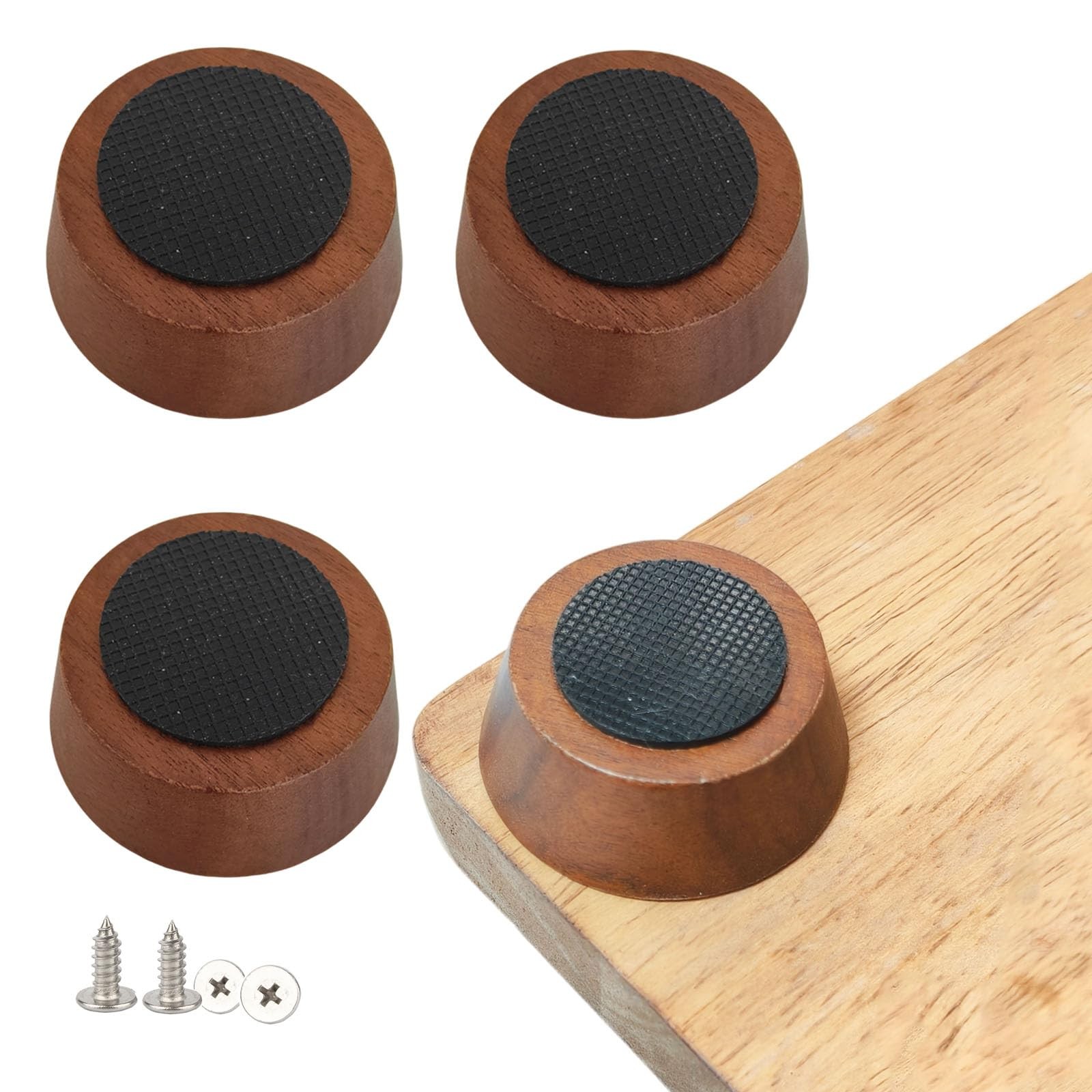 Wooden Cutting Board Feet with Non-Slip Silicone Small, Wood