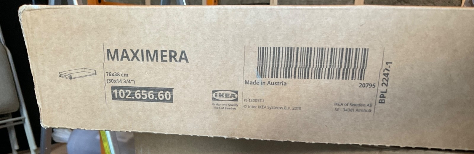 Brand New IKEA MAXIMERA White Low Drawer 30×14 3/4 ” SEKTION Cabinets 102.656.60