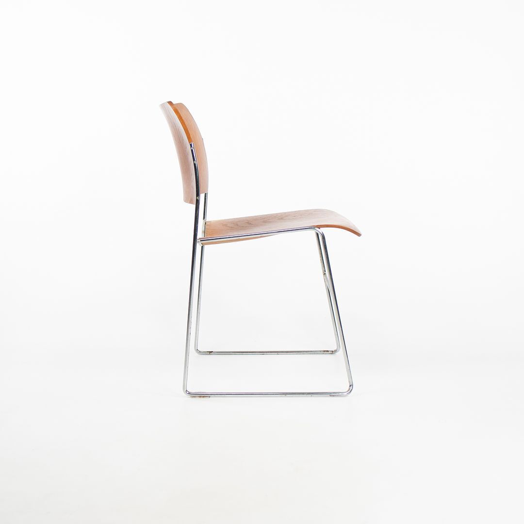 1990 David Rowland 40/4 Stackable Dining Chairs for GF in Bent Oak 8x Available