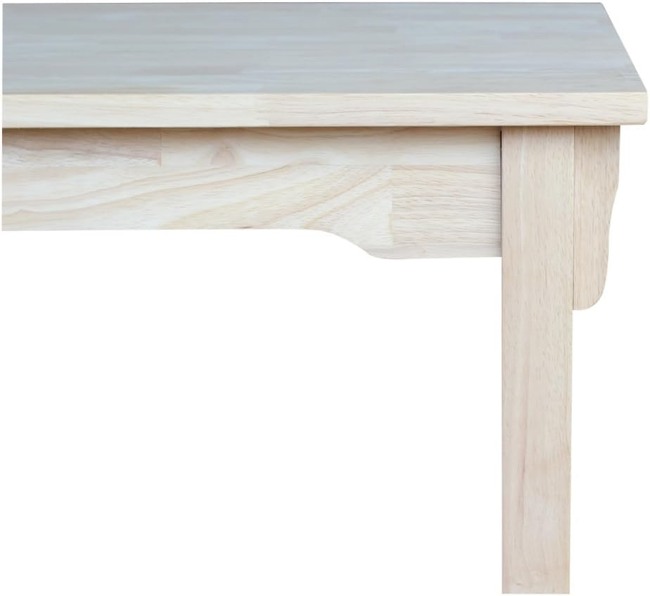 Table-Counter Height Mission Style Solid Real Wood, Sturdy Parawood, 48″W X 24″D