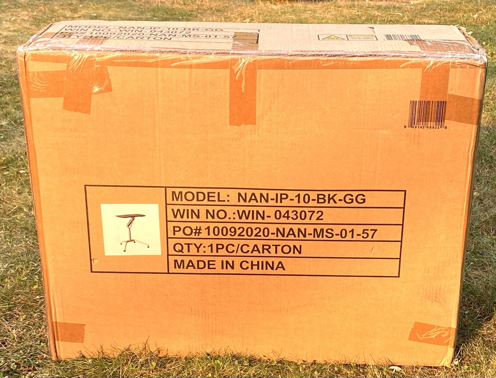 NEW Flash Furniture Black Mobile Sit-Down, Stand-Up Laptop Caddy NAN-IP-10-GG