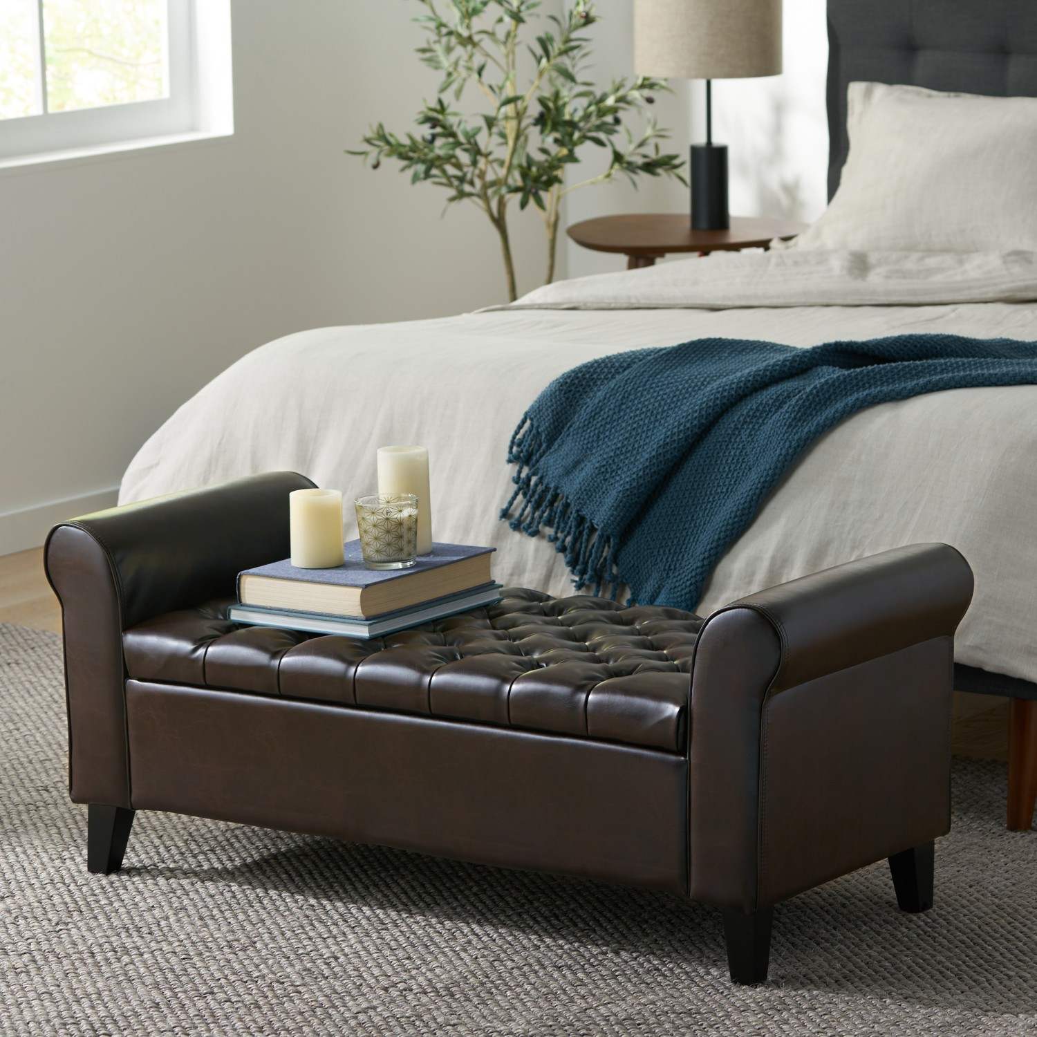 1Pcs HAYES ARMED STORAGE BENCH – IDEAL FOR SMALL SPACES Hot