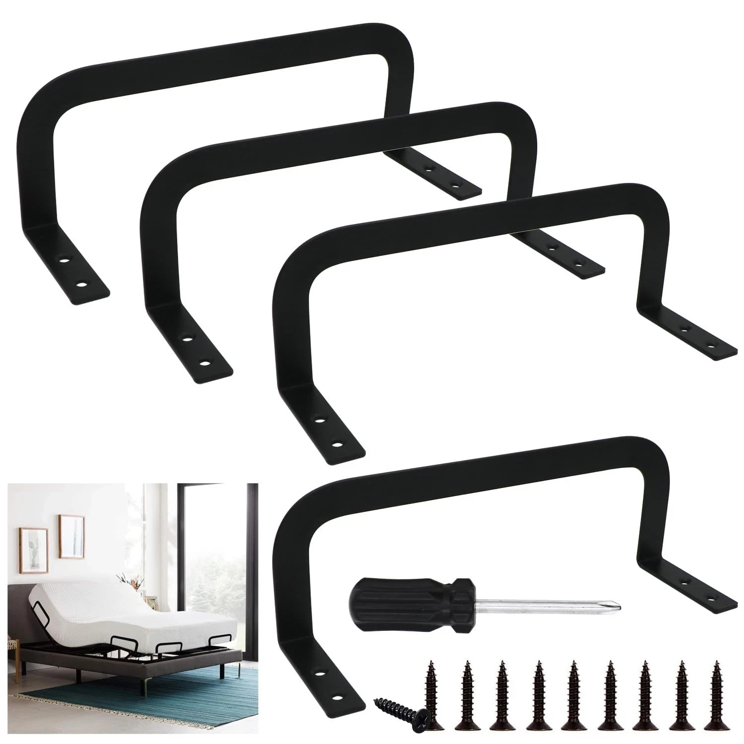 4 Pack Mattress Slide Stopper – Non-Slip Gripper Bar for Bed Frames Prevents …