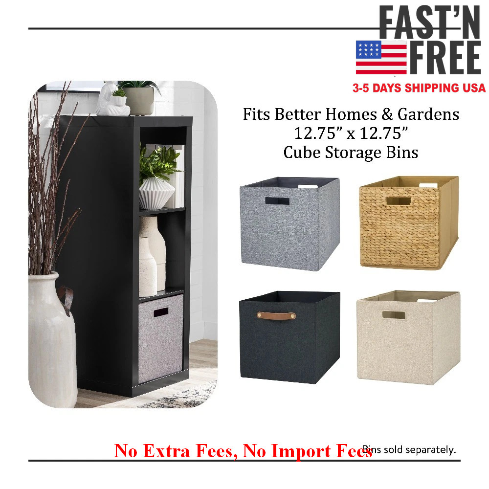 [HOT SALE] Better Homes & Gardens 3 Cube Storage Organizer, Solid Black, NEW USA