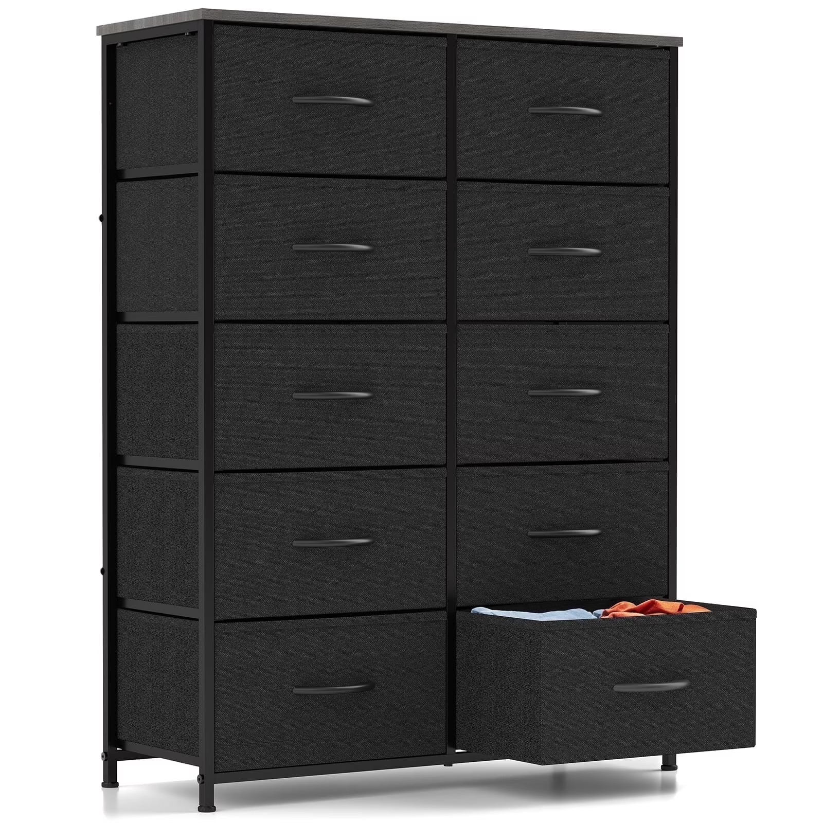 CONCETTA 10-Drawer Fabric Dresser Storage Chest for Bedroom, Closet, Entryway, S