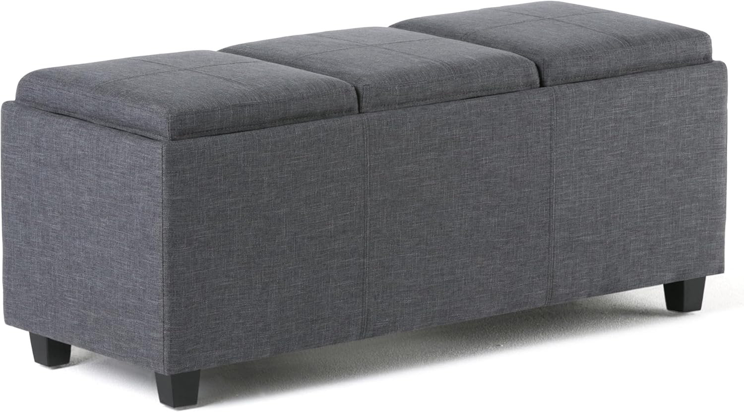Avalon 42″ Slate Grey Storage Ottoman – Stylish Flip-Top Coffee Table