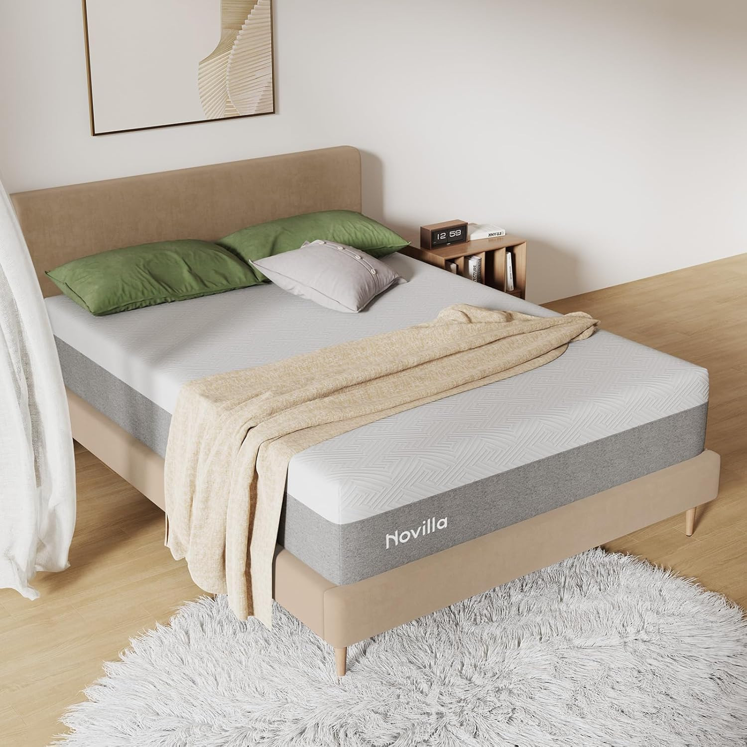 Bliss Full Mattress, 12 Inch Gel Memory Foam Full Size Mattress in a Box for Coo