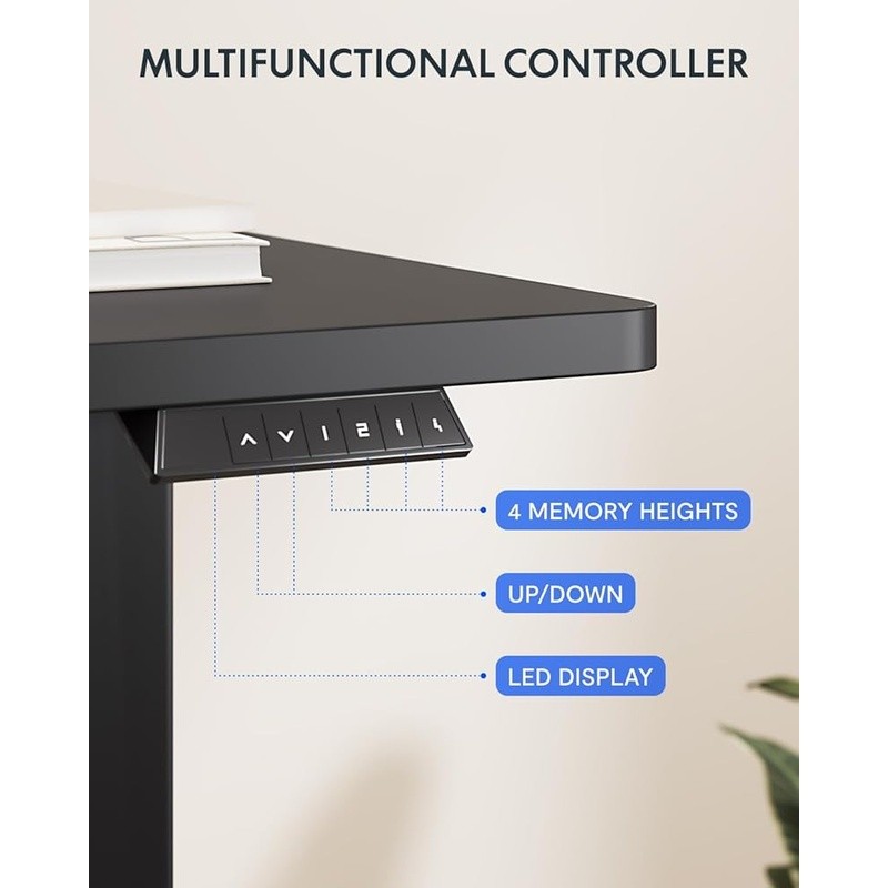 Oversized Adjustable Standing Desk W/ Memory Control & Cable Management New