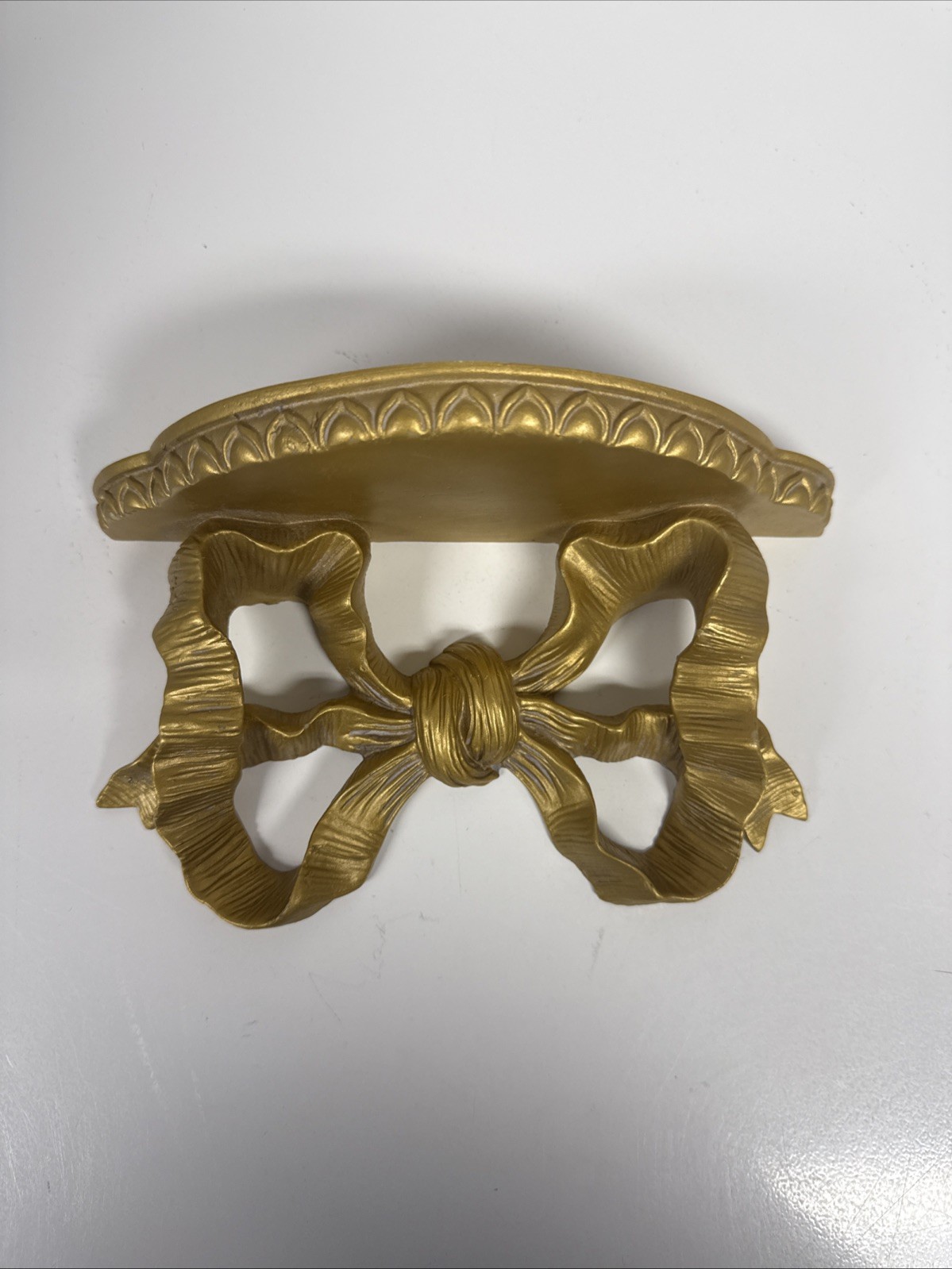 VTG Imperial Collection GOLD RIBBON BOW Wall Sconce Shelf 3.5”D 4.5”T 8”W