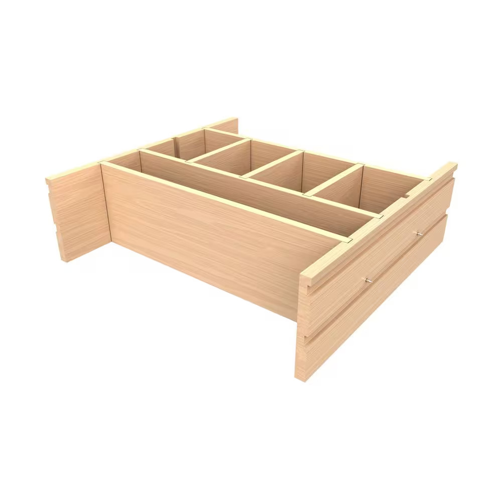 Deep Drawer Maple Wood Divider Insert 24.75 In. W X 19.81 In. D X 6.0 In. H
