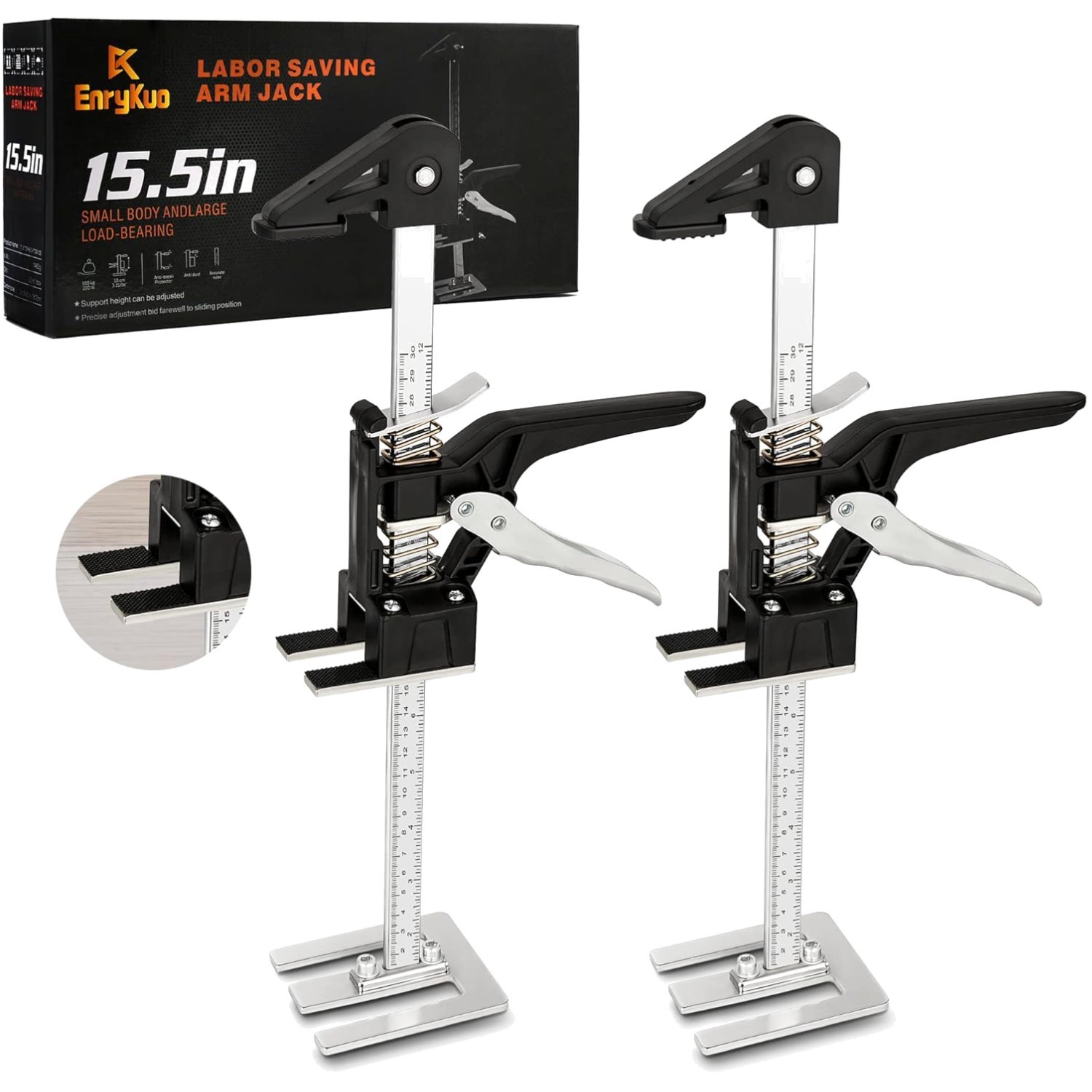 Labor Saving Arm Jack 2 Pack – 15.5 Inch Stainless Steel Furniture Lift Tool