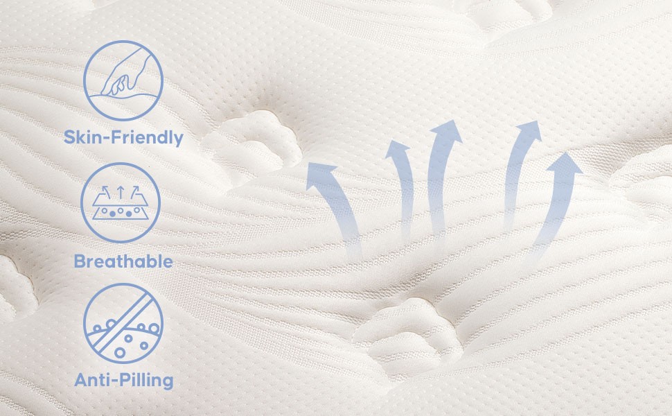 Queen Mattress, Mattress Queen Size 14 Inch in a Box, Hybrid Queen Size