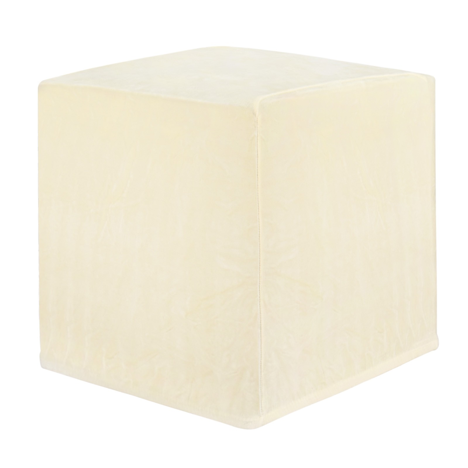 1-Pack 13″x13″x15″ Stretch Square Ottoman covers Footstool Protector Beige
