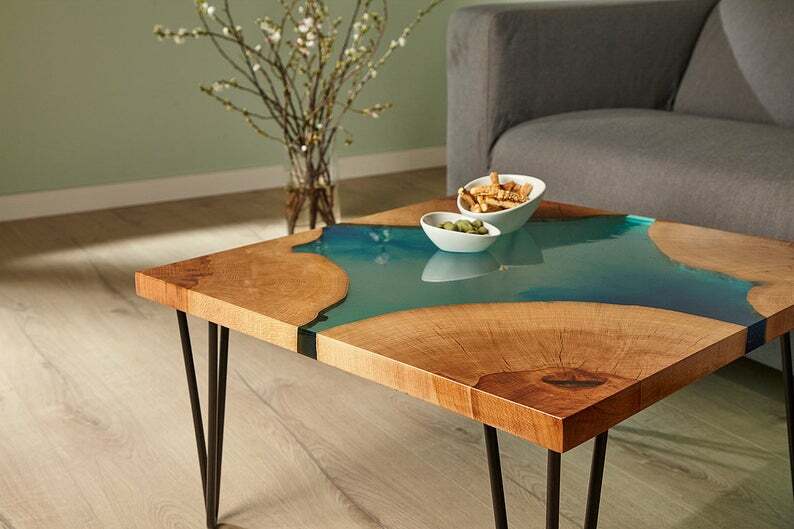 18″ Epoxy Table Top Handmade Furniture