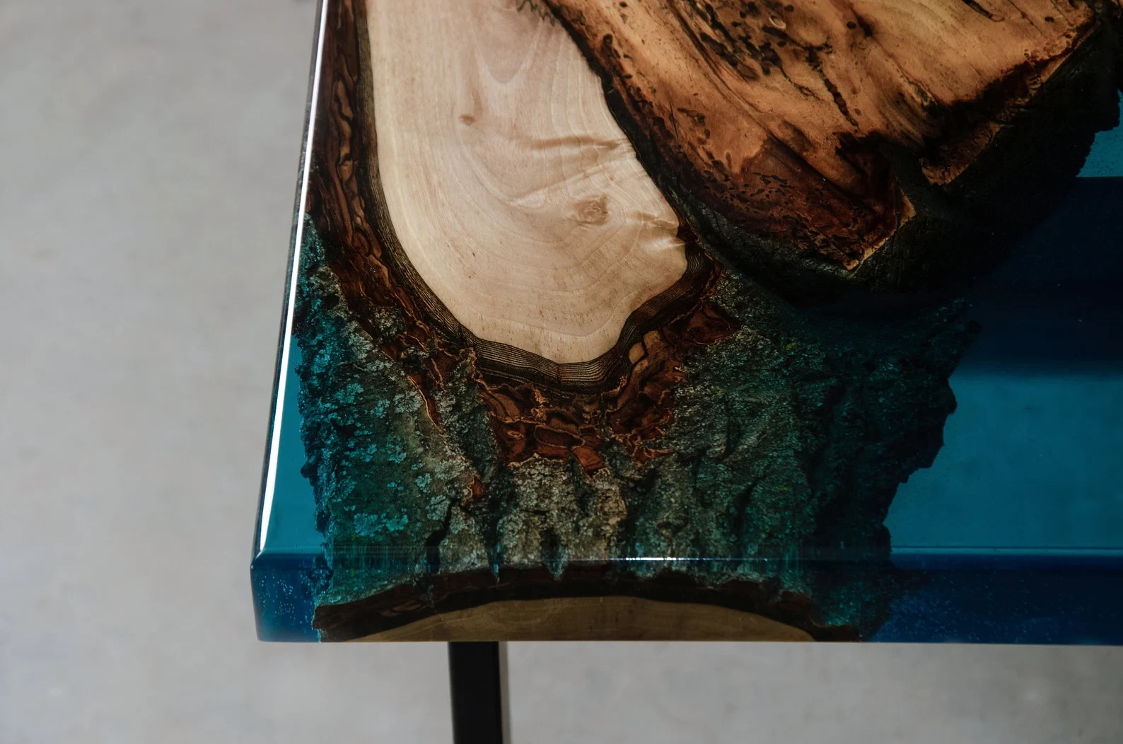Coffee Table Solid Wood Epoxy Resin Side Table Live Edge Rivertable Loft Table