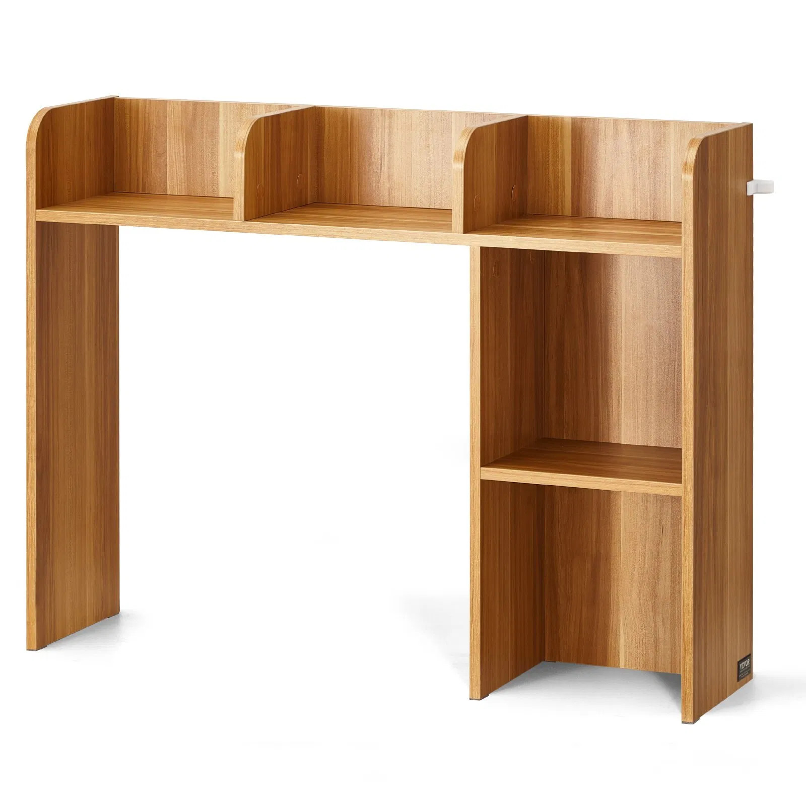 Desktop Bookshelf, 2-Tier Wood Desktop Storage Organizer, 37.2″ x 9.5″ x 28.9″ O