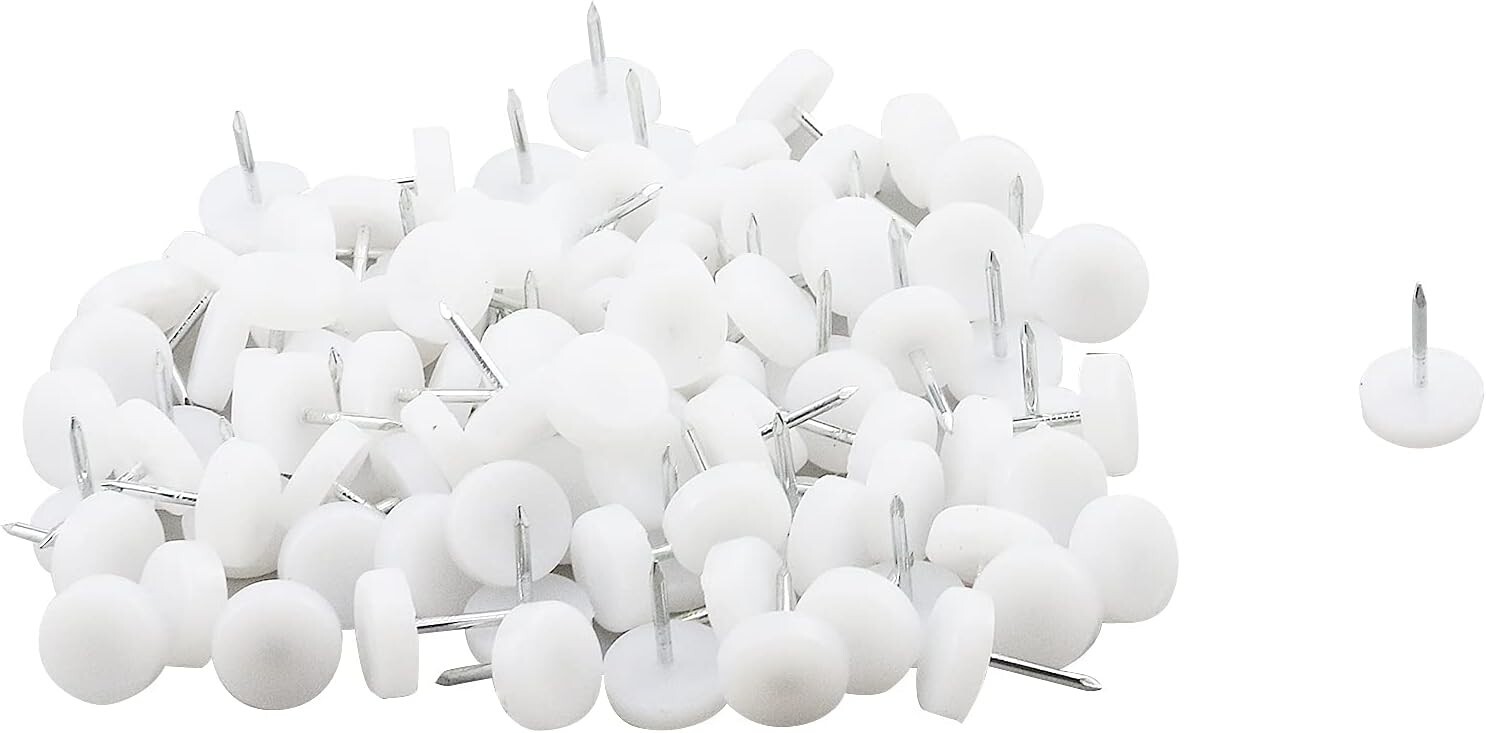 100pack 5/8″ Dia. Nylon Slider Glides Nailon Furniture Table Chair Sofa Feet Leg