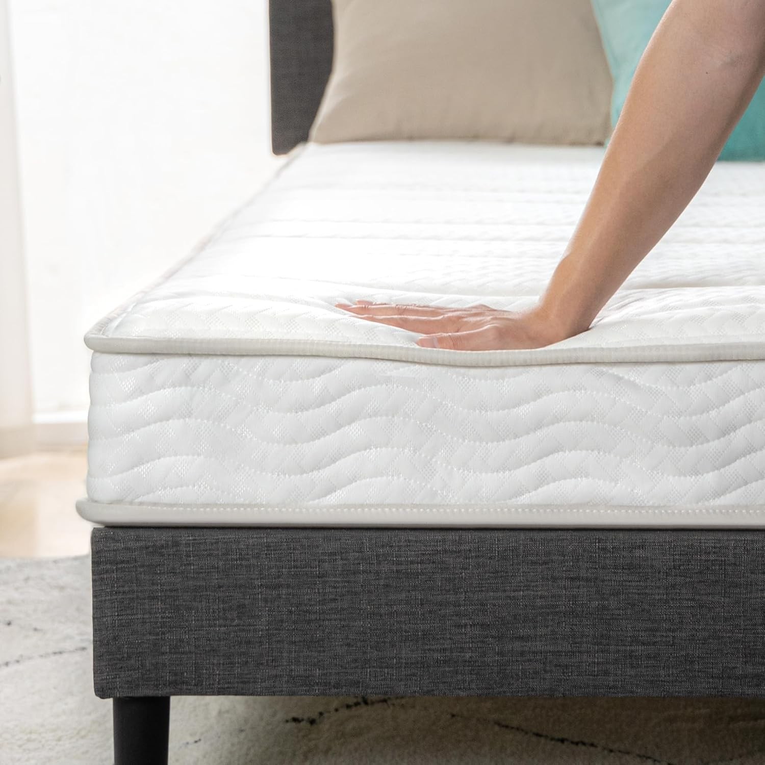 Narrow Twin Mattress 30” Wide x 75” Long, 6 Inch Foam & Spring Hybrid Mattres…