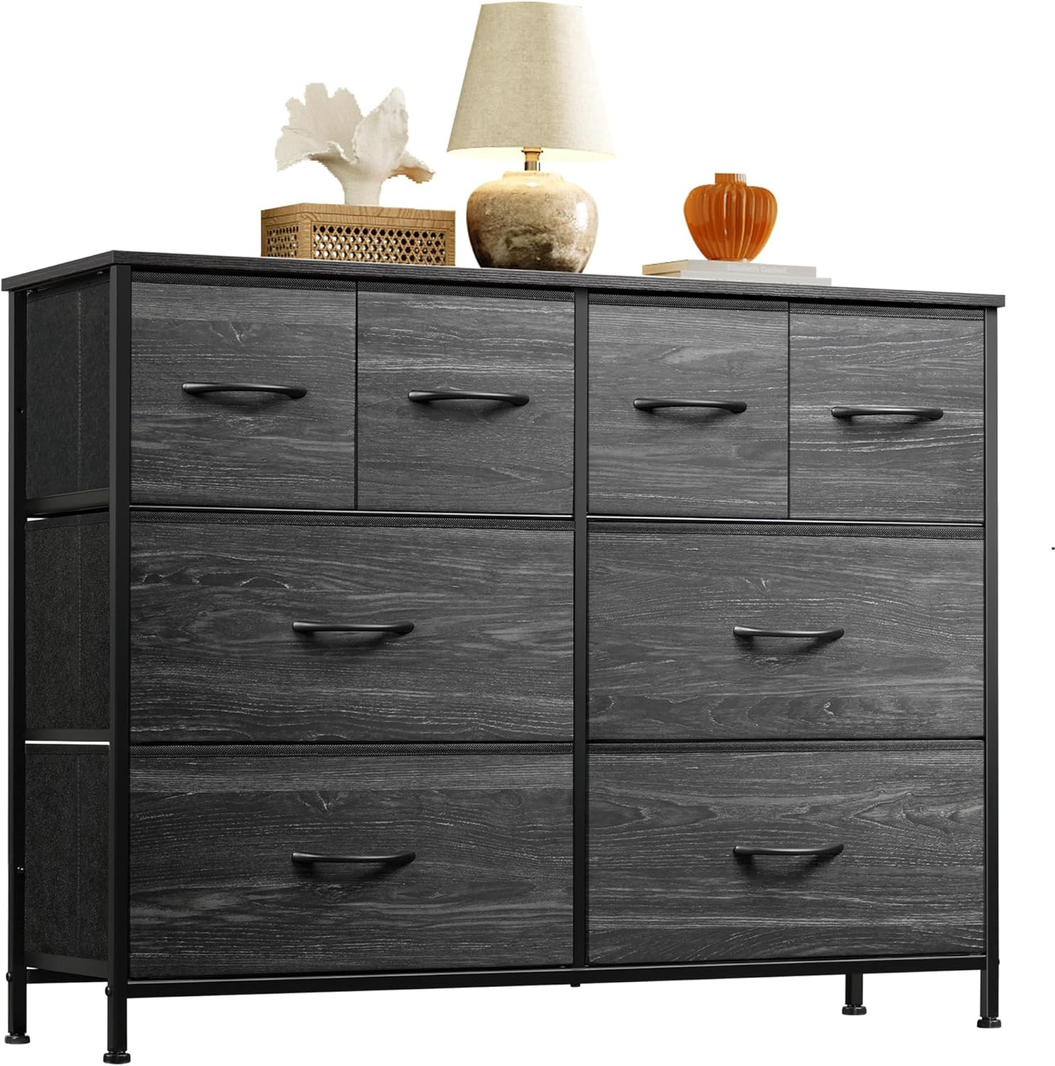 Dresser for Bedroom with 8 Drawers, Wide Fabric Dresser for Storage and Organiza