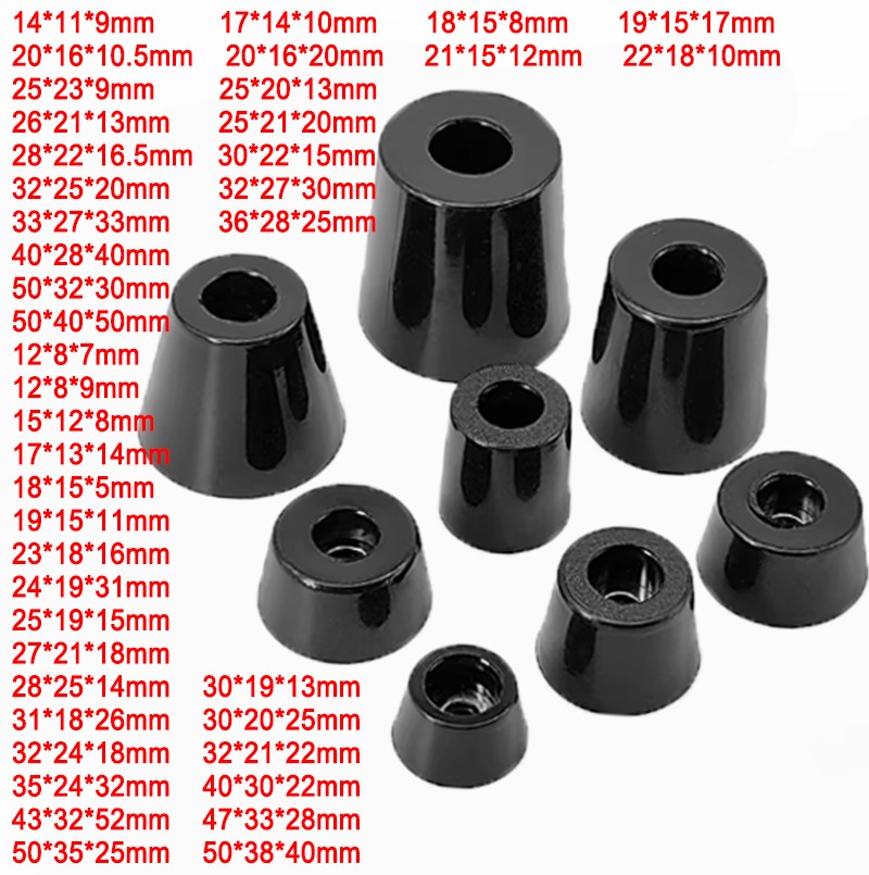 Rubber Feet for Speaker Cabinets Flight Cases Amplifier With Washer Small&Large