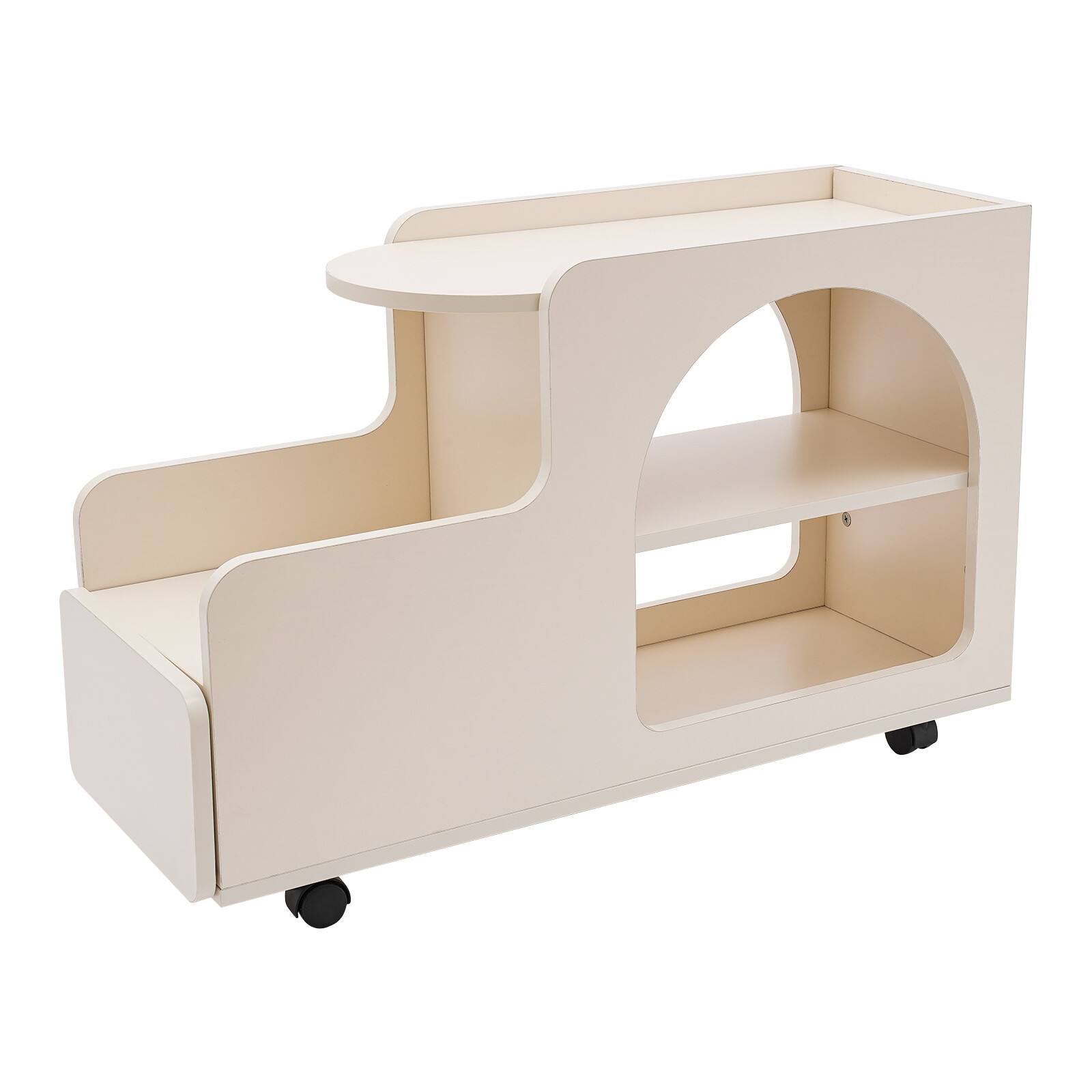 32.3″ 3 Layer Sofa Side End Table for Living Room, Small Accent Coffee Tea Table
