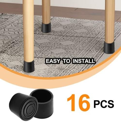 Piutouyar Round PVC Rubber Furniture Covers, 32mm / 1-1/4 Inches Table 1.26″ 16