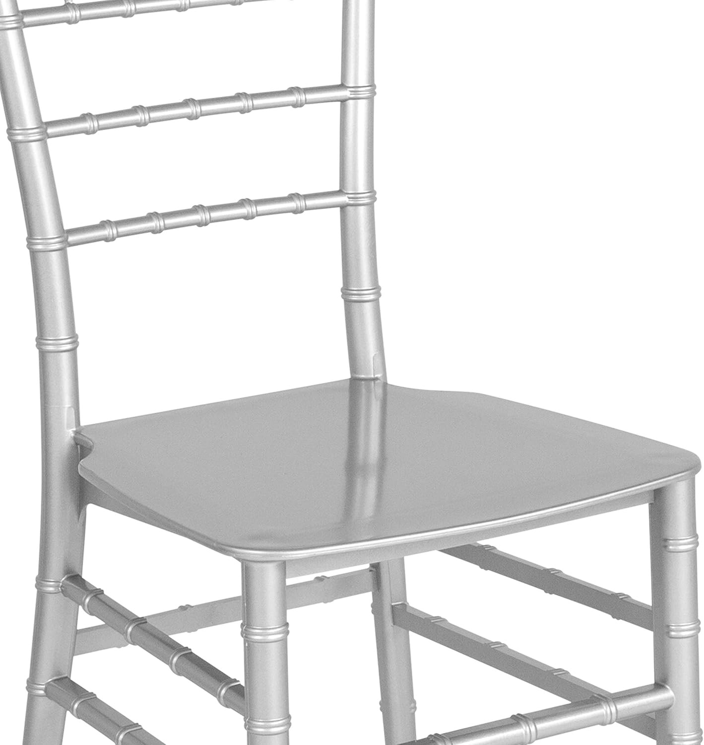 HERCULES Series Silver Resin Stacking Chiavari Chair