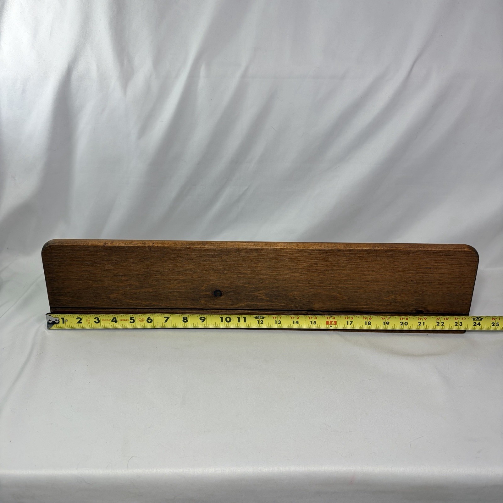 Cottage Core Dark Wooden Heart Cut Out Hanging Shelf Vintage 24”x5”